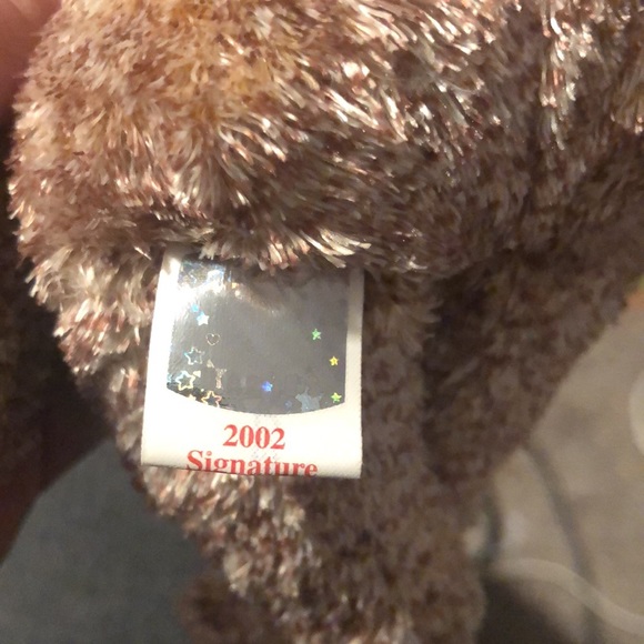2002 Signature Bear- TY Beanie Baby Retired Rare Mint Condition Tags MWMT - Picture 3 of 4